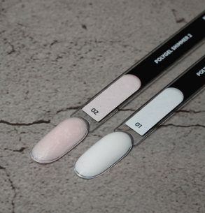 NAILSOFTHEDAY Polygel shimmer 01 — Polygel white with... 2