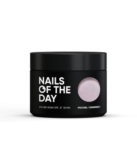 NAILSOFTHEDAY Polygel shimmer 02 — Polygel soft pink with...