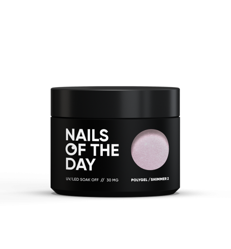 NAILSOFTHEDAY Polygel shimmer 02 — Polygel soft pink with fine-grained shimmer, 30 g
