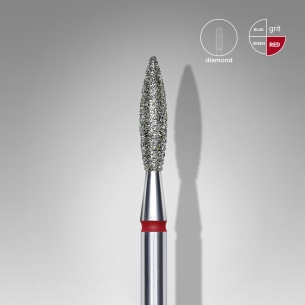 Staleks Diamond Nail Drill Bit, Flame Red, Head Diameter...