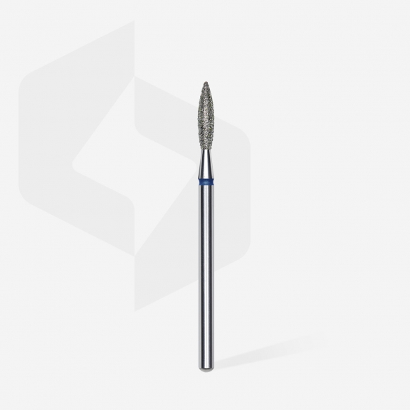 Staleks Diamond Nail Drill Bit, Flame Blue, Head Diameter 2.3 mm, Working Part 10 mm