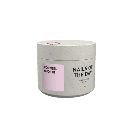 NAILSOFTHEDAY Polygel nude 01 — Beige-pink fine grain polygel, 30 g