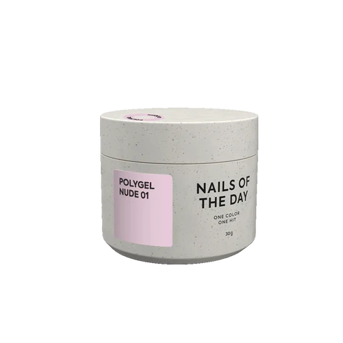 NAILSOFTHEDAY Polygel nude 01 — Beige-pink fine grain polygel, 30 g