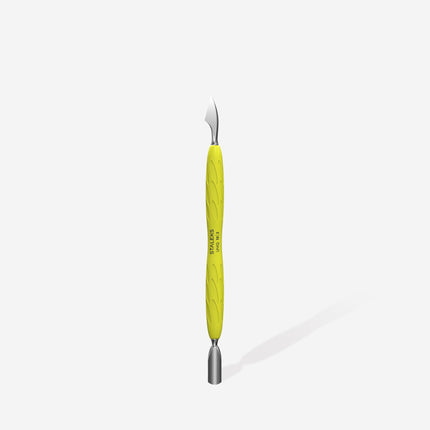 Staleks Manicure pusher with silicone handle “Gummy” UNIQ 10 TYPE 3 (narrow rounded pusher + hatchet)
