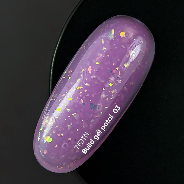 NAILSOFTHEDAY Build gel Potal 03 — pink building gel with potal for nails, 15 mlof NAILSOFTHEDAY