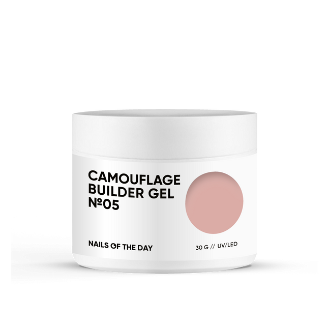 NAILSOFTHEDAY Camouflage builder gel 05 — light brown camouflage builder gel for nails, 30 g