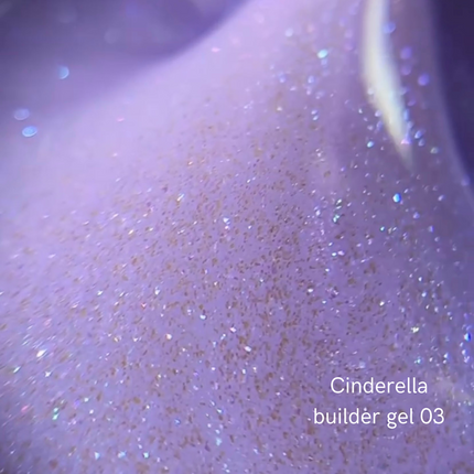 NAILSOFTHEDAY Cinderella builder gel 03 — purple building gel with pearl iridescence for nails, 15 g