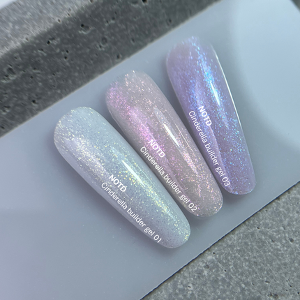 NAILSOFTHEDAY Cinderella builder gel 03 — purple building gel with pearl iridescence for nails, 15 g