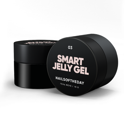 NAILSOFTHEDAY Smart Jelly gel 03 — peach-beige construction gel jelly for nails, 15 gm