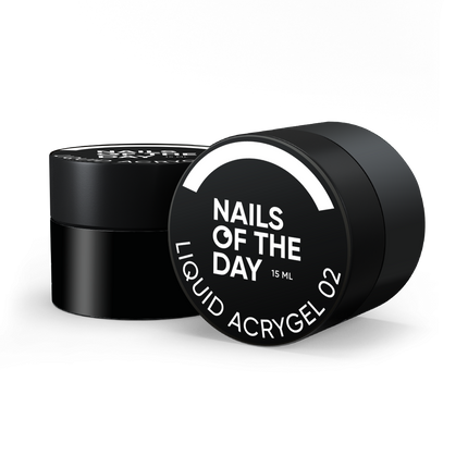 NAILSOFTHEDAY Liquid Acrygel 02 — saturated milky liquid acrygel of a new formula for nails, 15 ml