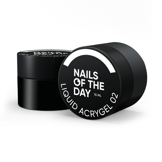 NAILSOFTHEDAY Liquid Acrygel 02 — saturated milky liquid acrygel of a new formula for nails, 15 ml