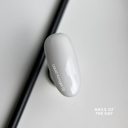 NAILSOFTHEDAY Liquid Acrygel 02 — saturated milky liquid acrygel of a new formula for nails, 15 ml