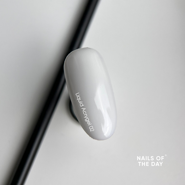 NAILSOFTHEDAY Liquid Acrygel 02 — saturated milky liquid acrygel of a new formula for nails, 15 ml