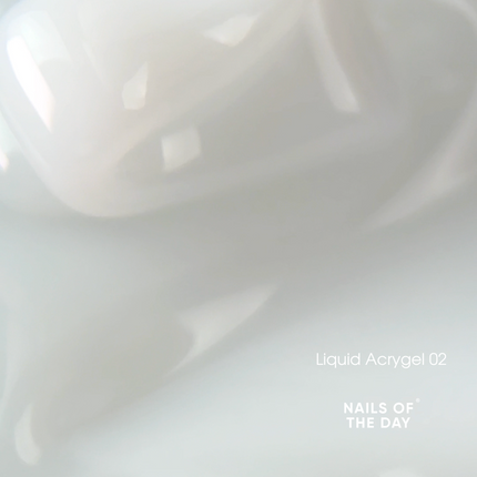 NAILSOFTHEDAY Liquid Acrygel 02 — saturated milky liquid acrygel of a new formula for nails, 15 ml
