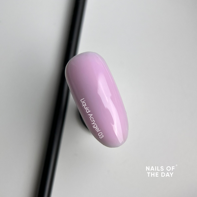NAILSOFTHEDAY Liquid Acrygel 03 — light pink liquid acrygel of a new formula for nails, 15 ml