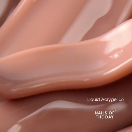 NAILSOFTHEDAY Liquid Acrygel 06 — warm nude liquid acrygel of a new formula for nails, 15 ml
