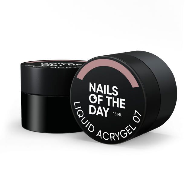 NAILSOFTHEDAY Liquid Acrygel 07 — nude liquid acrygel of a new formula for nails, 15 ml