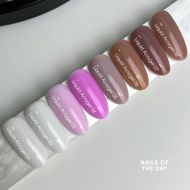 NAILSOFTHEDAY Liquid Acrygel 08 — dusty nude liquid acrygel of a new formula for nails, 15 ml