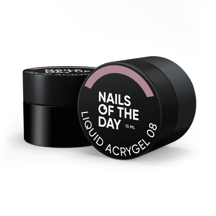 NAILSOFTHEDAY Liquid Acrygel 08 — dusty nude liquid acrygel of a new formula for nails, 15 ml