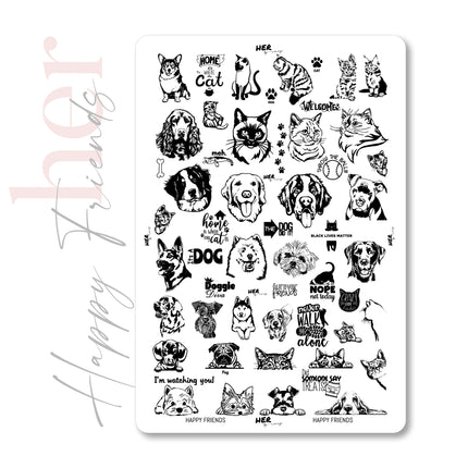 Stamping Plate HAPPY FRIENDS - HER