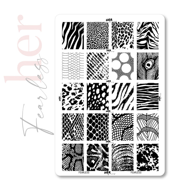 Stamping Plate Fearless - HER