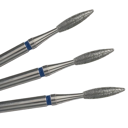 Cuticle Drill Bit, Diamond Flame Blue, 2x8mm
