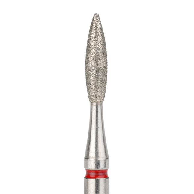 Cuticle Drill Bit, Diamond Flame Red, 2x8mm