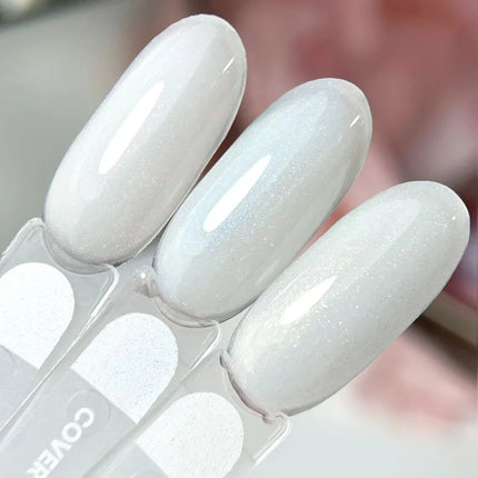 NAILSOFTHEDAY Cover base milk shimmer 06 - milk camouflage base with silver shimmer for nails, 10 ml