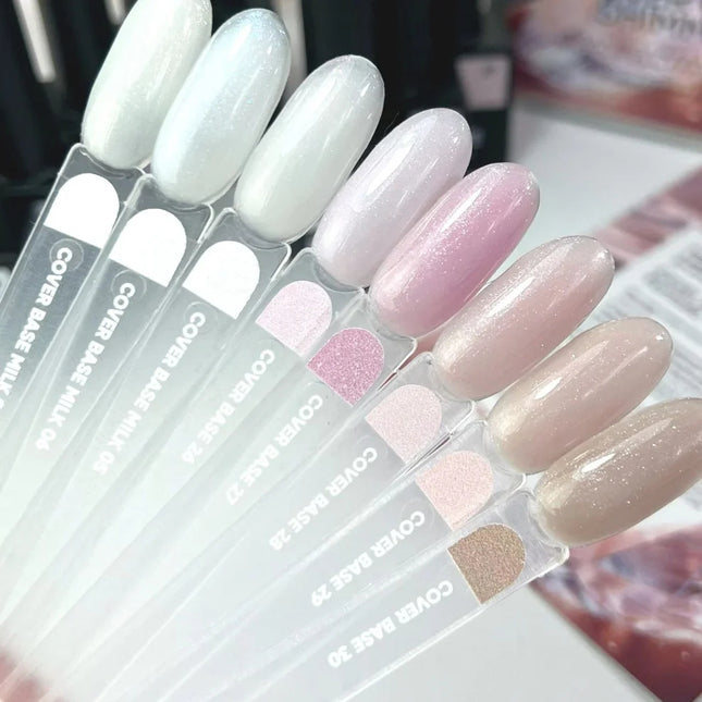 NAILSOFTHEDAY Cover base shimmer 28 - camouflage translucent powder pink shimmer base , 10 ml