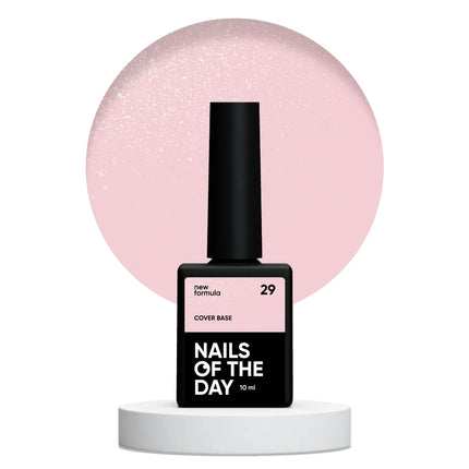 NAILSOFTHEDAY Cover base shimmer 29 - camouflage translucent soft nude shimmer base , 10 ml