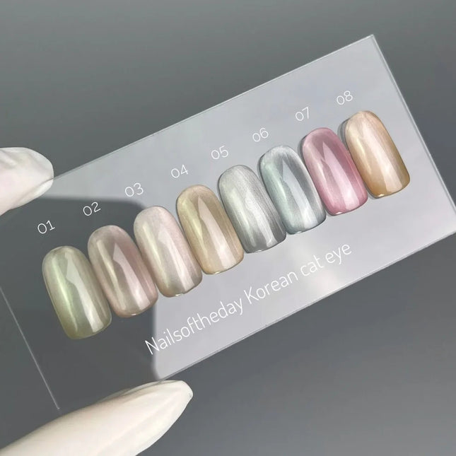 NAILSOFTHEDAY NEW Korean cat eye 02 – light pink smoky nude gel polish cat eye, 10 ml