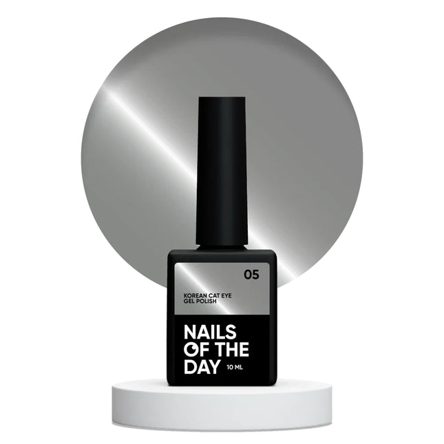 NAILSOFTHEDAY Korean cat eye 05 – gray cat eye gel polish, 10 ml