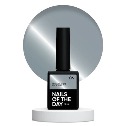 NAILSOFTHEDAY Korean cat eye 06 – gray-blue cat eye gel polish, 10 ml
