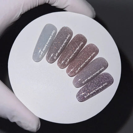 NAILSOFTHEDAY Opal Reflective builder gel 04, cold nude builder gel with opal shine and reflective parts, 15 g