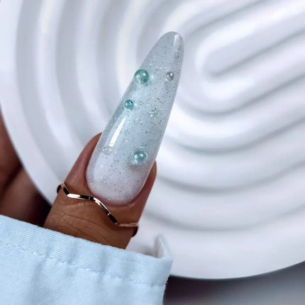 NAILSOFTHEDAY Opal Reflective builder gel 04, cold nude builder gel with opal shine and reflective parts, 15 g