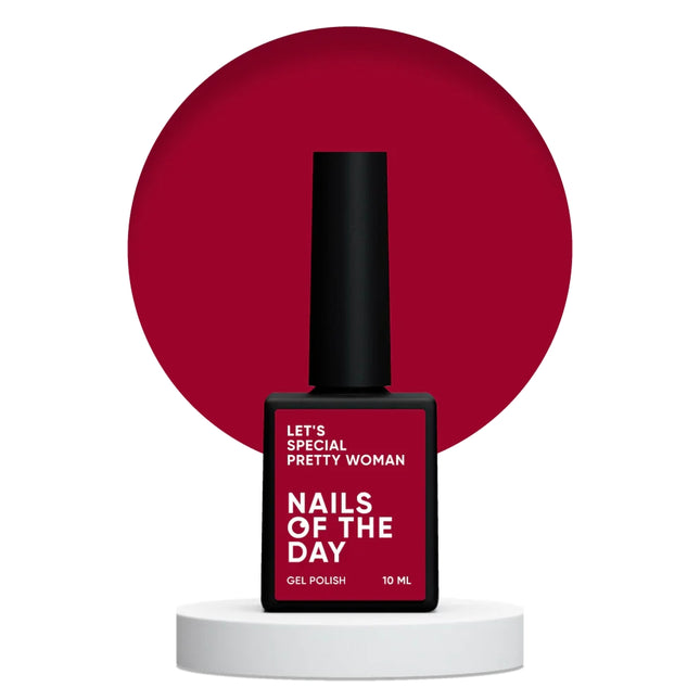 NAILSOFTHEDAY Let's special Pretty Woman, raspberry gel nail polish covering one layer, 10 ml