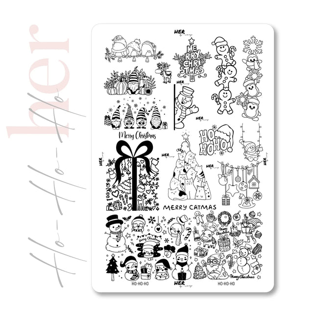 Stamping Plate Ho Ho Ho - HER