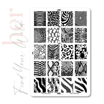 Stamping Plate Find your wild - HER