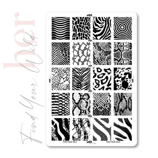 Stamping Plate Find your wild - HER
