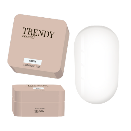 Modeling Gel  White, 15 ml - Trendy Nails
