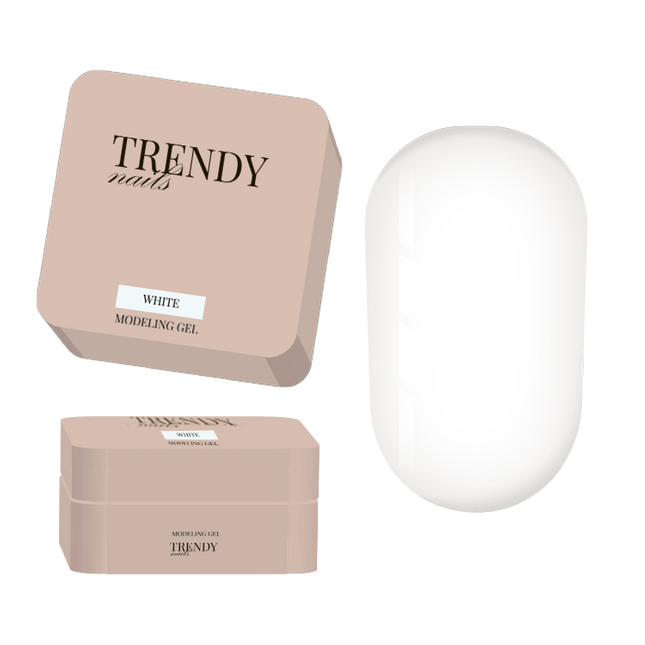 Modeling Gel  White, 50 ml - Trendy Nails