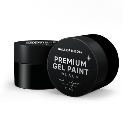 NAILSOFTHEDAY Premium gel paint Black wipe , 5 ml