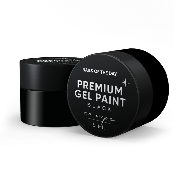 NAILSOFTHEDAY Premium gel paint Black wipe , 5 ml