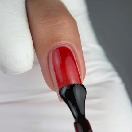 NAILSOFTHEDAY Color Top Vitrage 07 — Deep burgundy semi-transparent non-sticky top coat for nails, 10 ml.