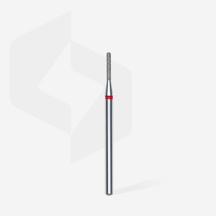 STALEKS EXPERT Carbide nail drill rounded cylinder red, head diameter 1,4 mm, working part 8 mm