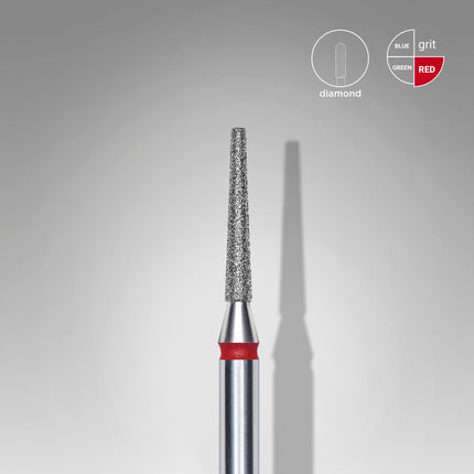 STALEKS EXPERT Carbide nail drill frustum red, head diameter 1,6 mm, working part 10 mm