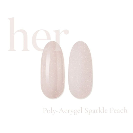 Poly-Acrygel Sparkle Peach, 30g - HER