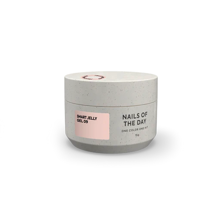 NAILSOFTHEDAY Smart Jelly gel 09 — builder gel for nails, milk beige color, 15 g