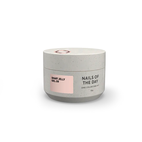 NAILSOFTHEDAY Smart Jelly gel 09 — builder gel for nails, milk beige color, 15 g