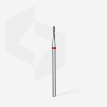 STALEKS EXPERT Carbide nail drill rounded bud red, head diameter 1,6 mm, working part 3,4 mm